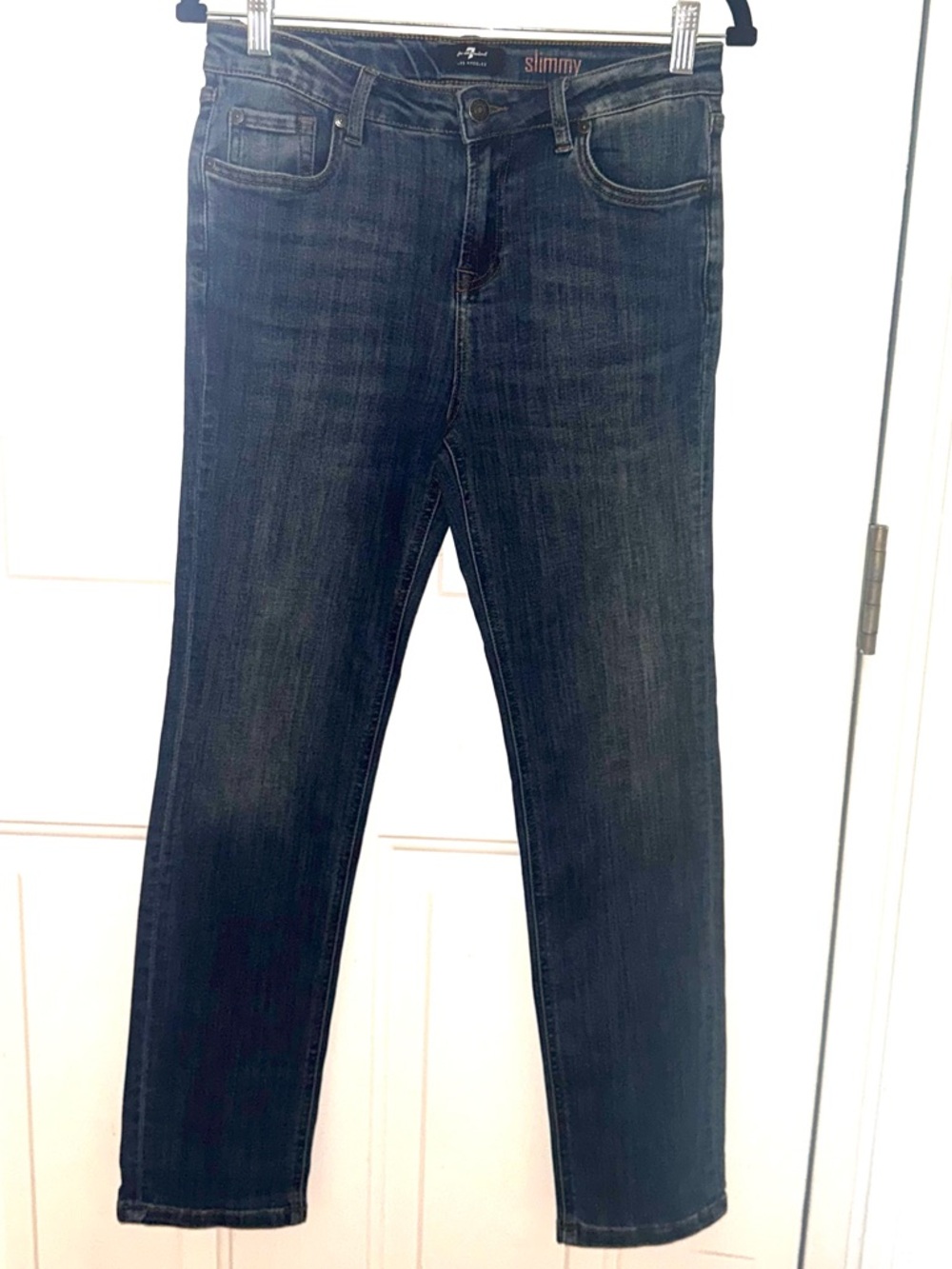 7 For All Mankind LA Slimmy Jeans Womens 14 Medium Wash EUC